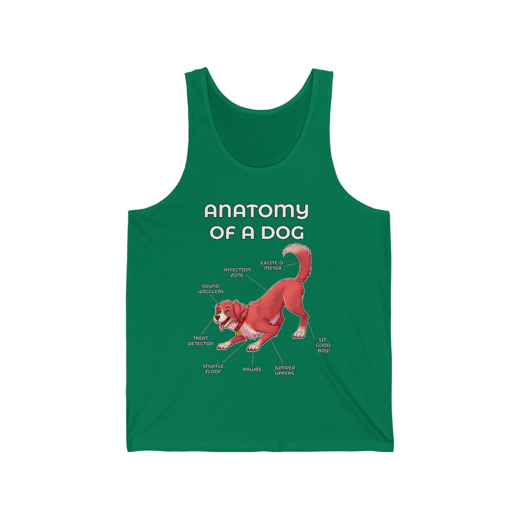 Dog Red - Tank Top Tank Top Artworktee Green XS 