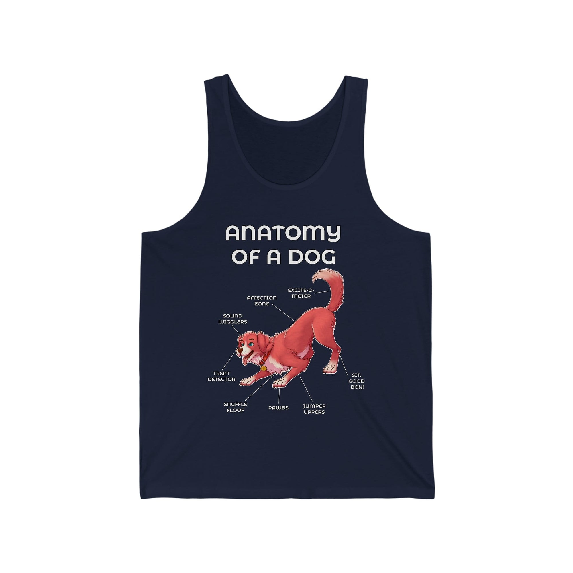 Dog Red - Tank Top Tank Top Artworktee Navy Blue XS 