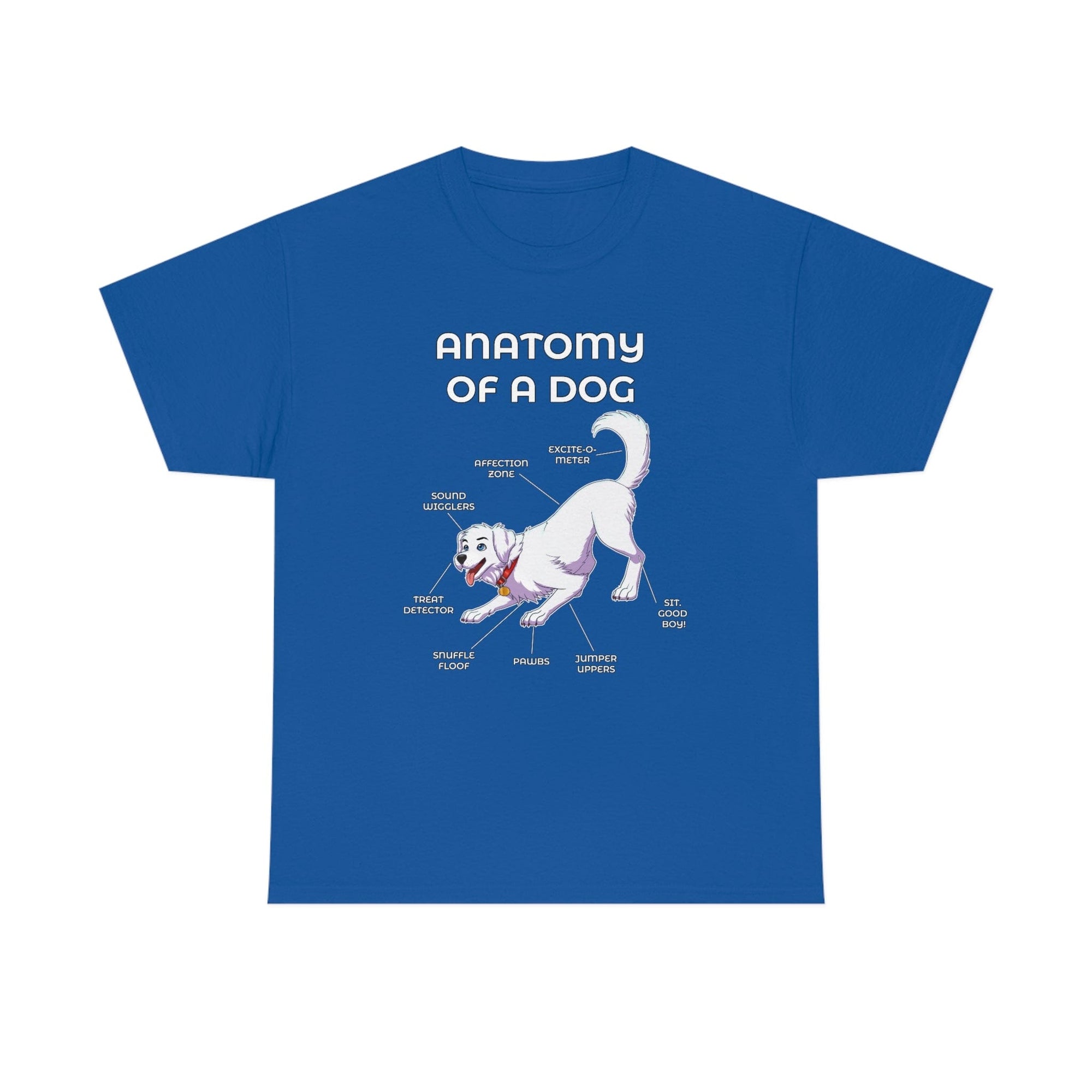 Dog White - T-Shirt T-Shirt Artworktee Royal Blue S 