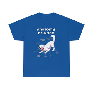 Dog White - T-Shirt T-Shirt Artworktee Royal Blue S 