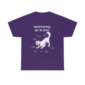 Dog White - T-Shirt T-Shirt Artworktee Purple S 