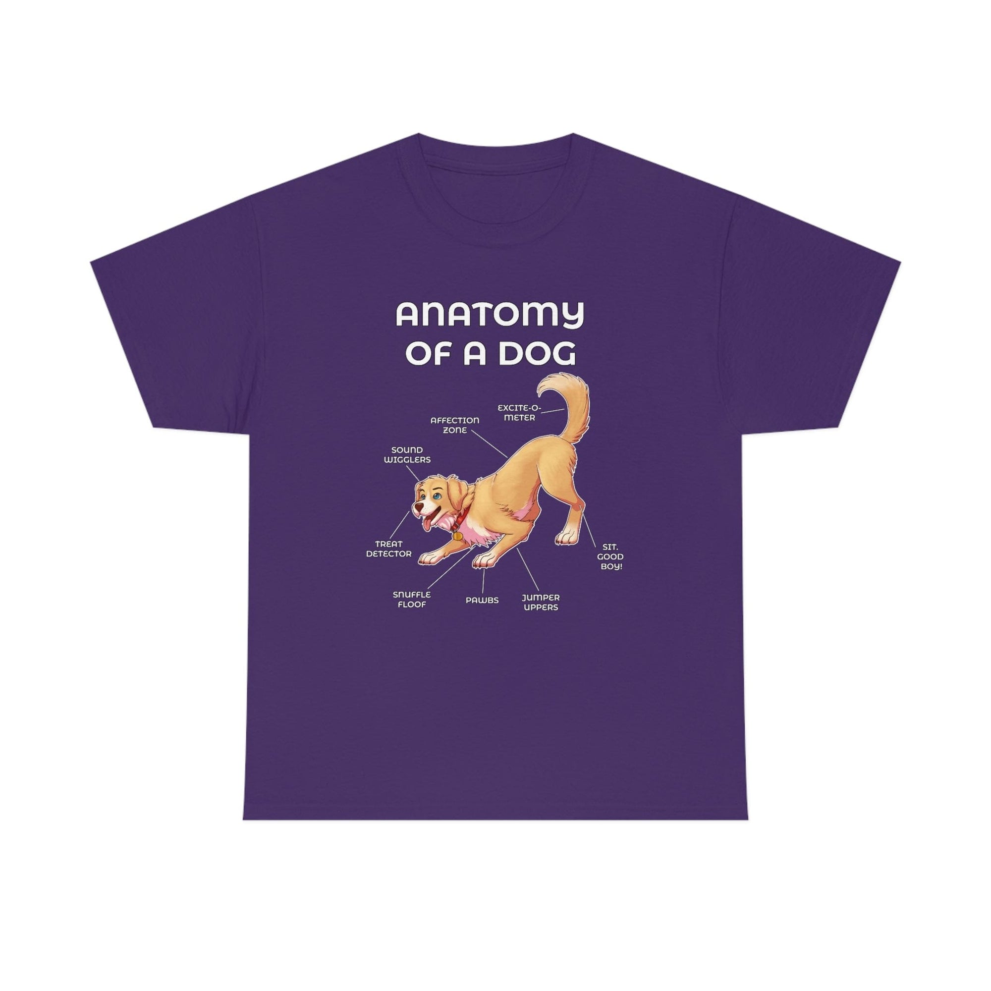 Dog Yellow - T-Shirt T-Shirt Artworktee Purple S 