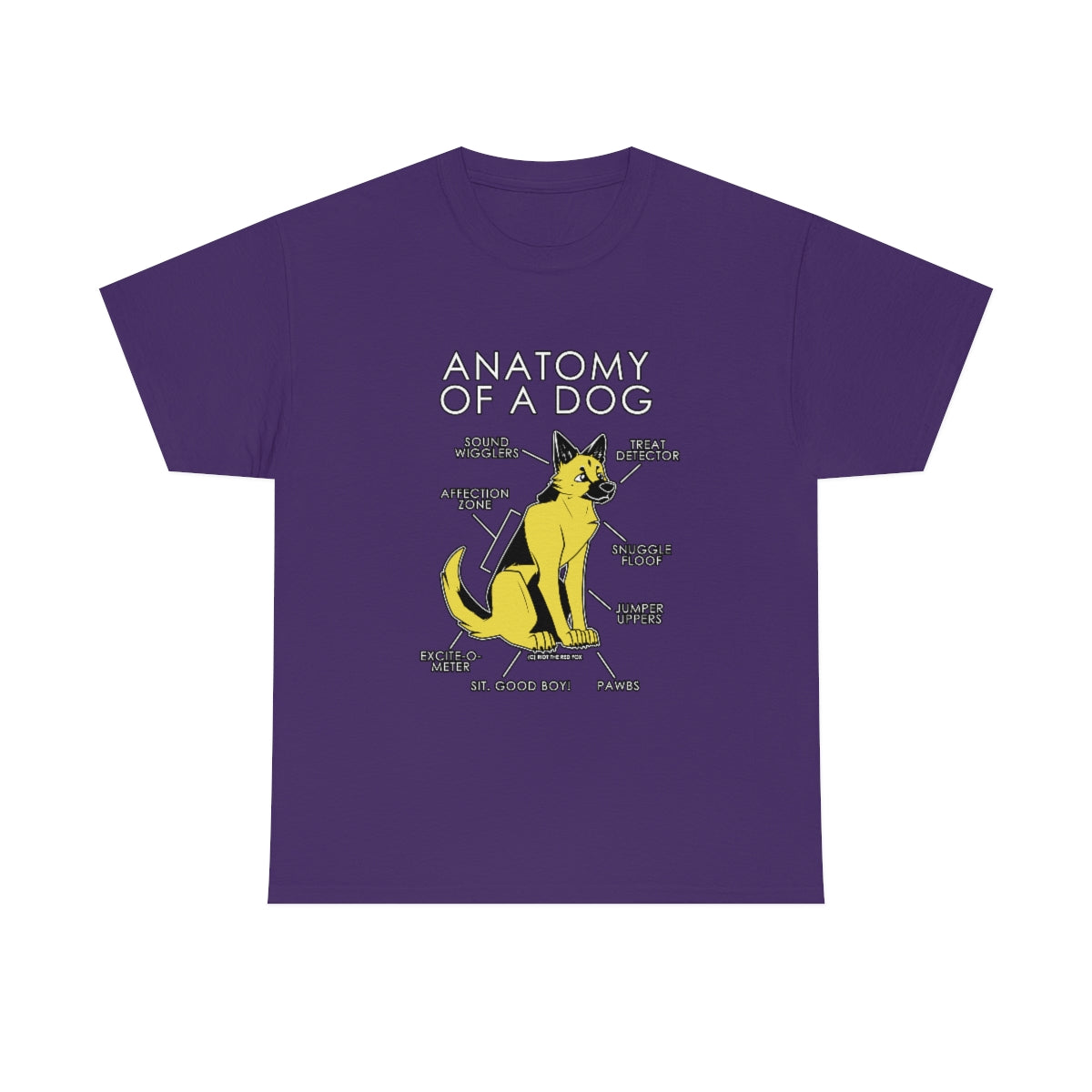 Dog Yellow - T-Shirt T-Shirt Artworktee Purple S 