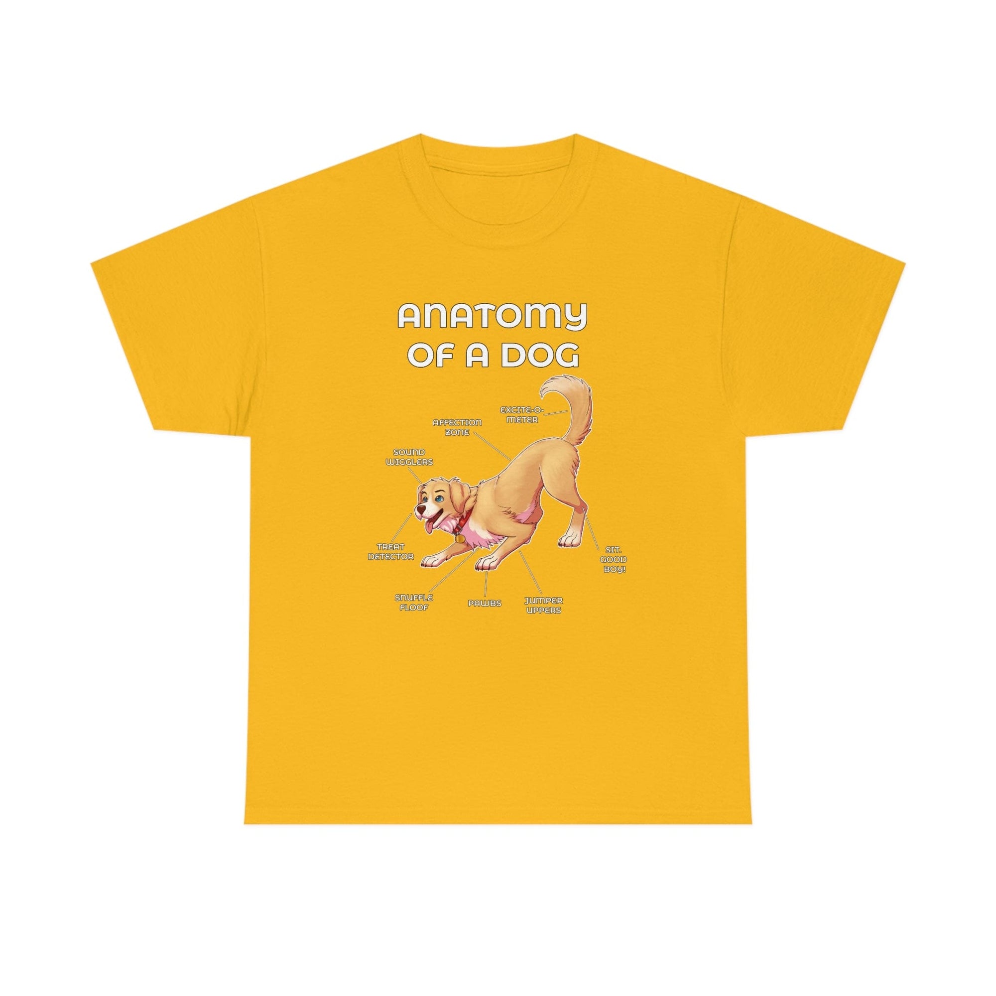 Dog Yellow - T-Shirt T-Shirt Artworktee Gold S 