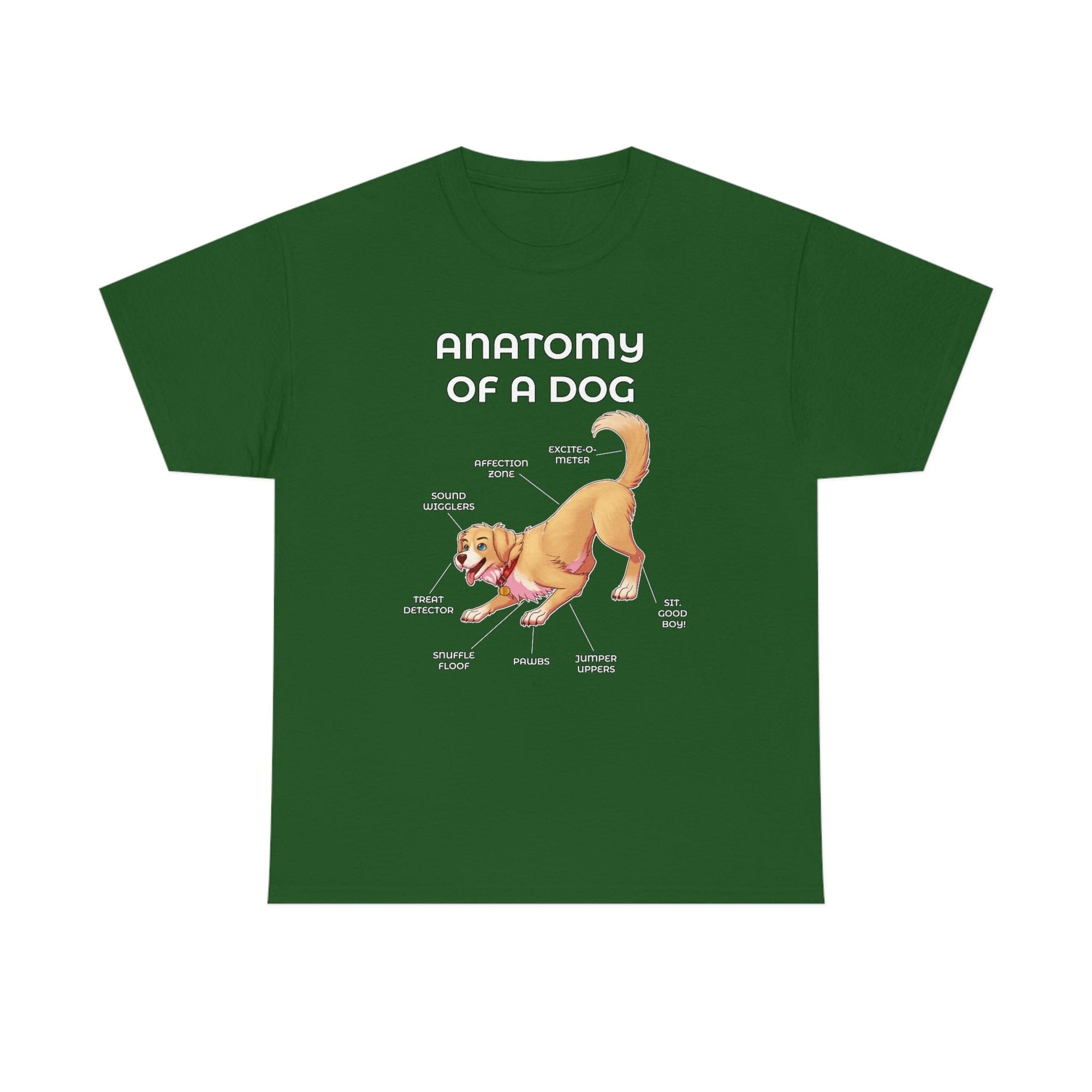 Dog Yellow - T-Shirt T-Shirt Artworktee Green S 