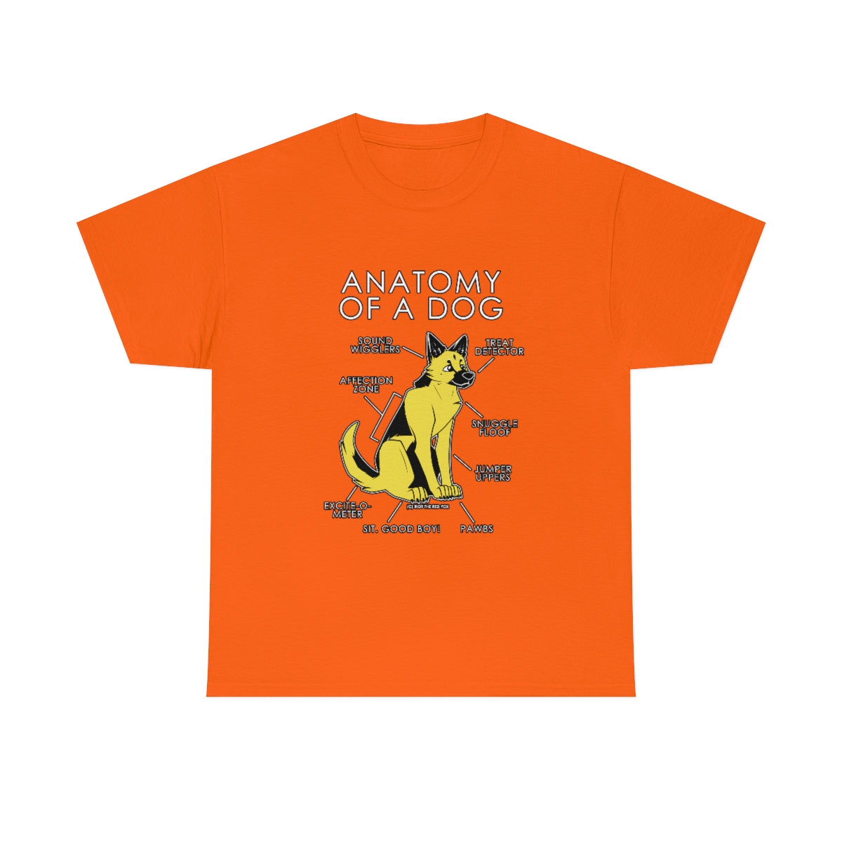 Dog Yellow - T-Shirt T-Shirt Artworktee Orange S 