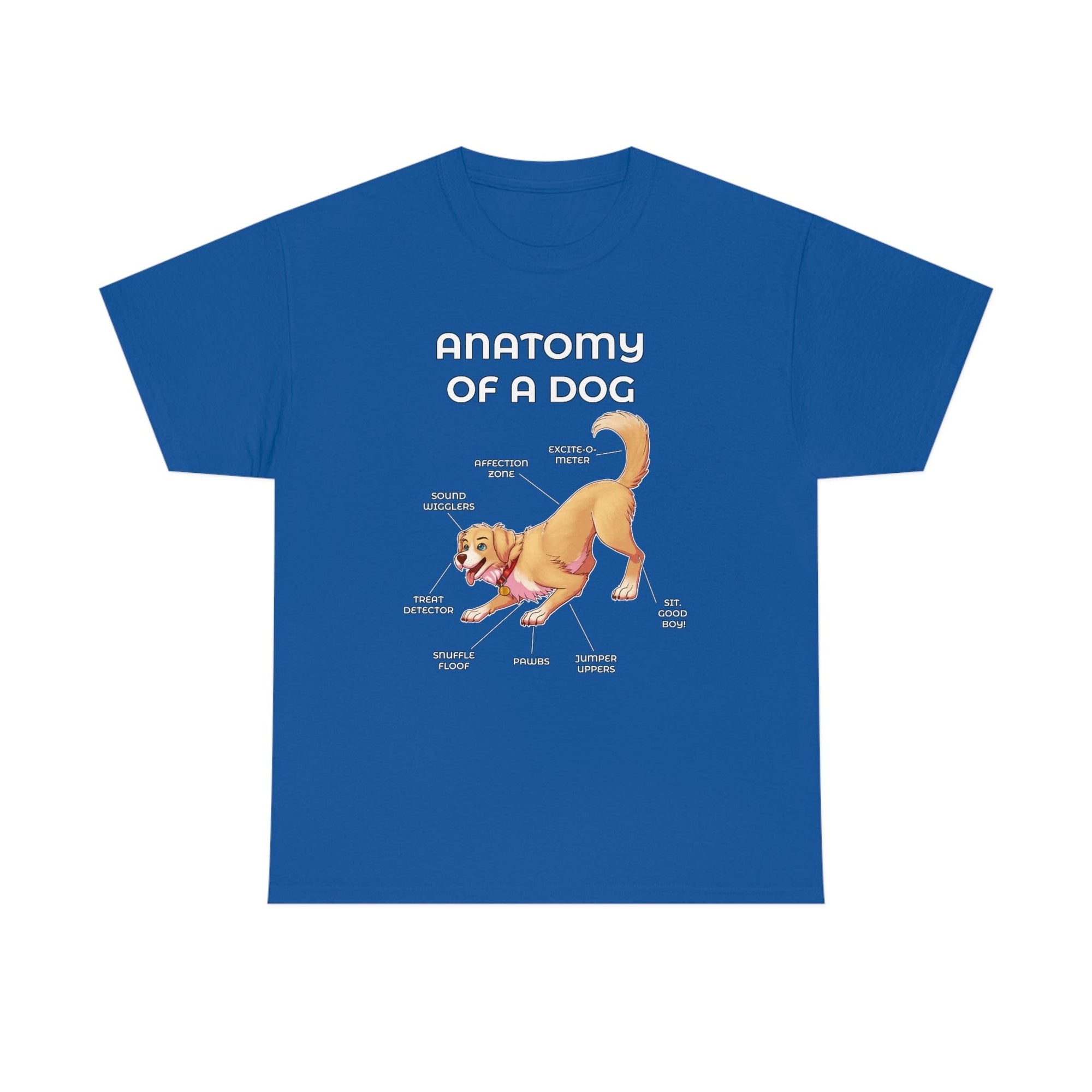 Dog Yellow - T-Shirt T-Shirt Artworktee Royal Blue S 