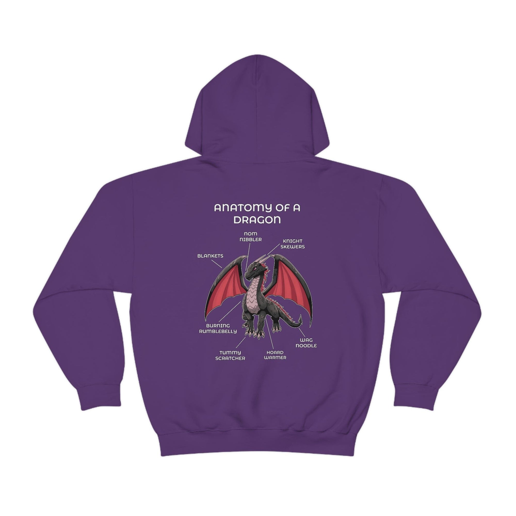 Dragon Black - Hoodie Hoodie Artworktee Purple S 