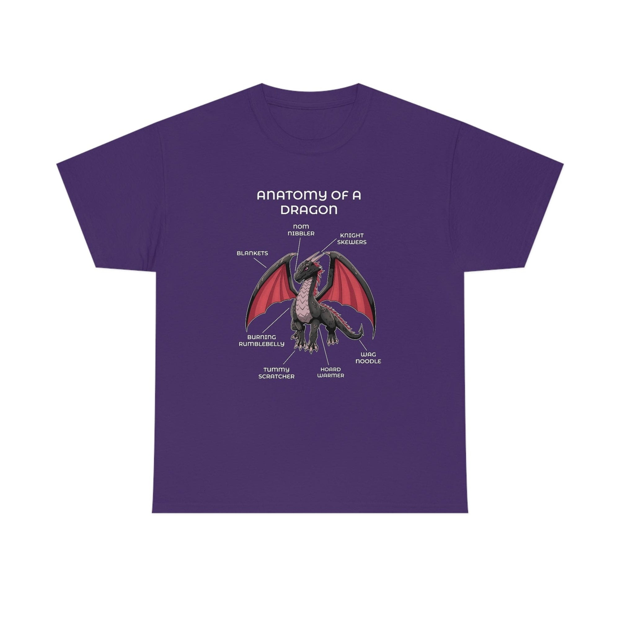 Dragon Black - T-Shirt T-Shirt Artworktee Purple S 