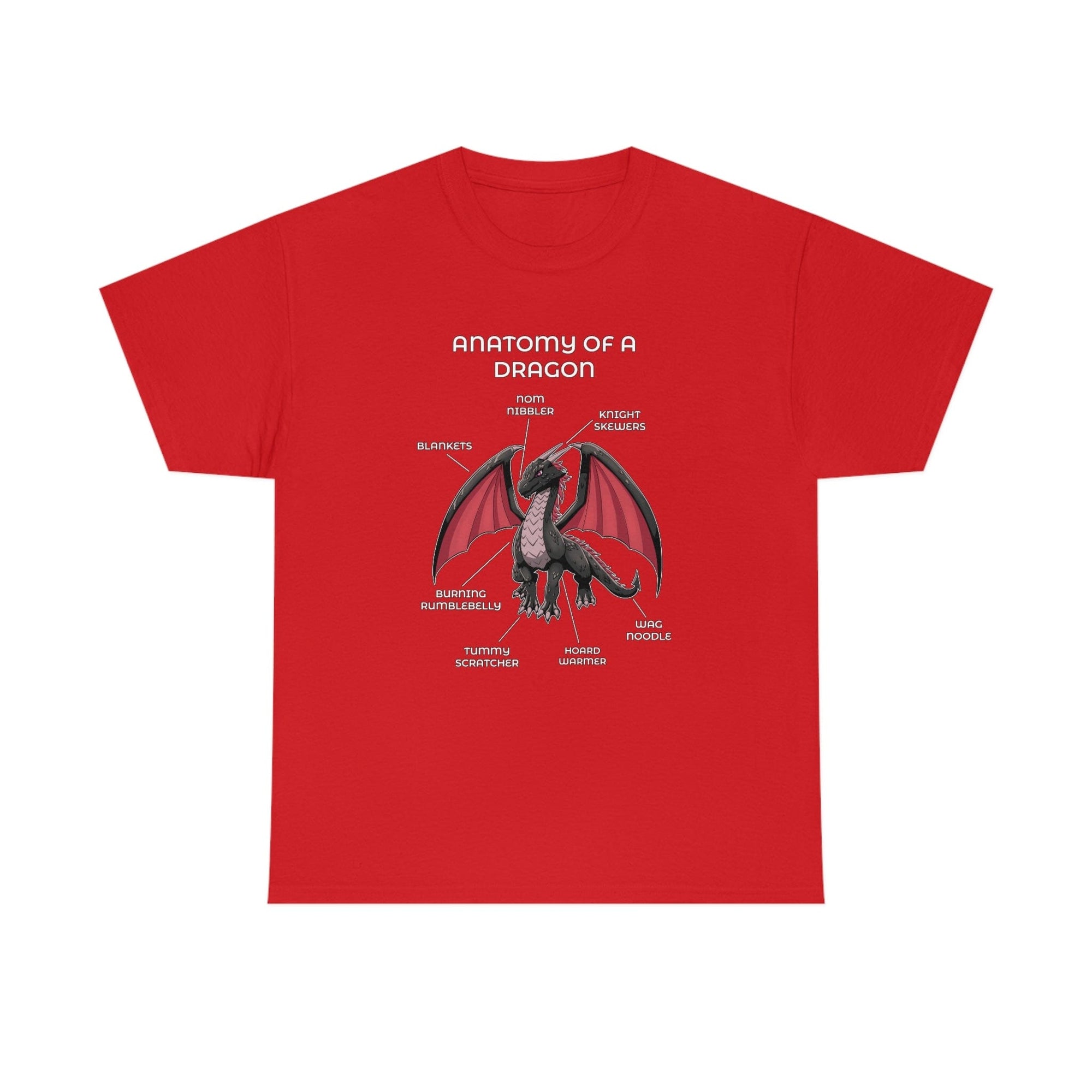 Dragon Black - T-Shirt T-Shirt Artworktee Red S 