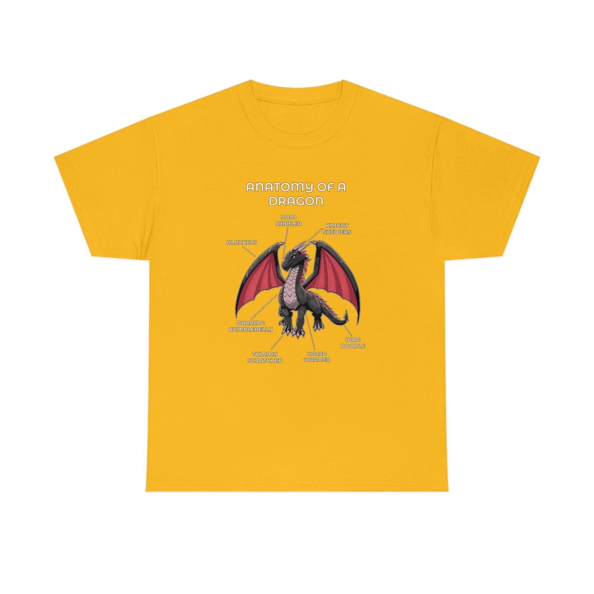 Dragon Black - T-Shirt T-Shirt Artworktee Gold S 