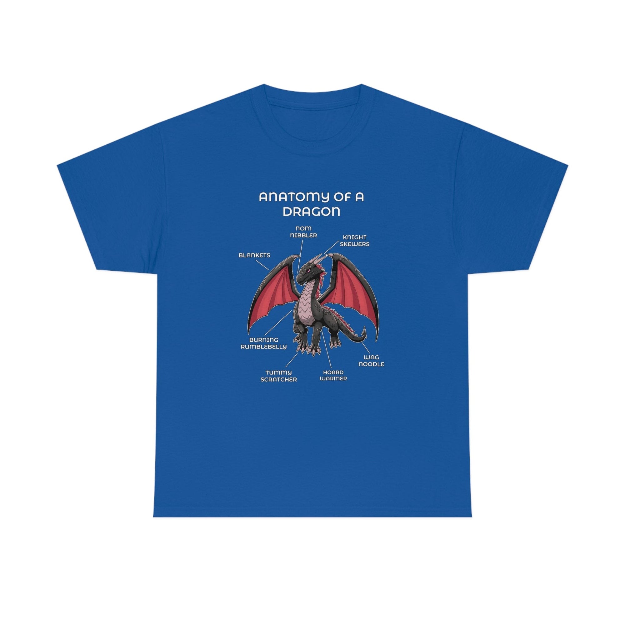 Dragon Black - T-Shirt T-Shirt Artworktee Royal Blue S 