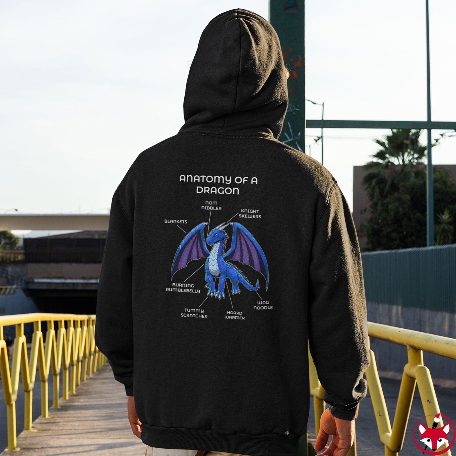 Dragon Blue - Hoodie Hoodie Artworktee 