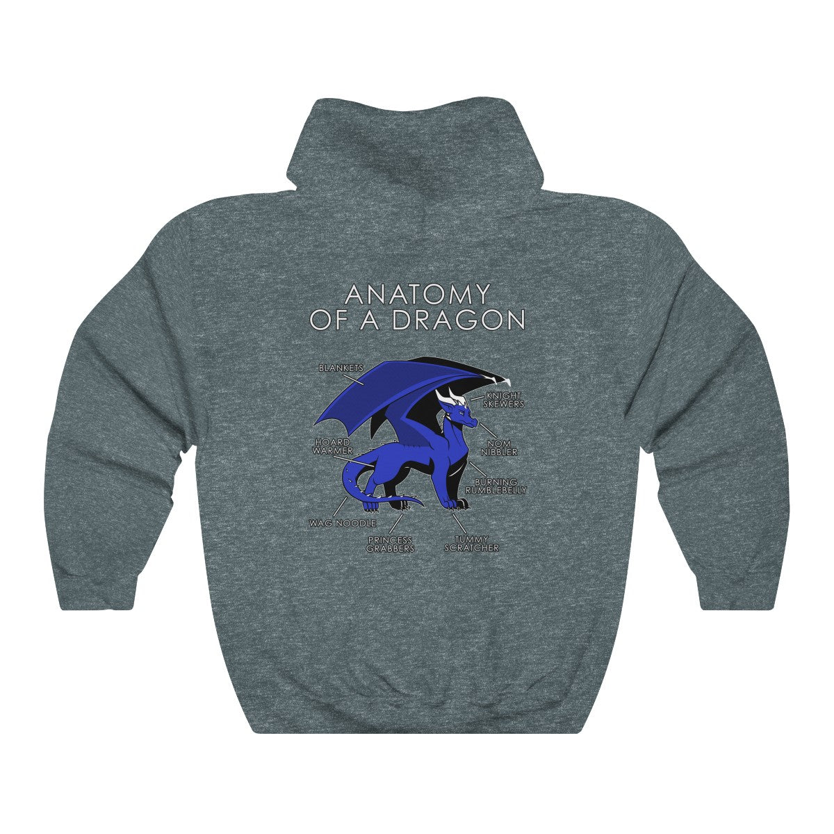 Dragon Blue - Hoodie Hoodie Artworktee Dark Heather S 