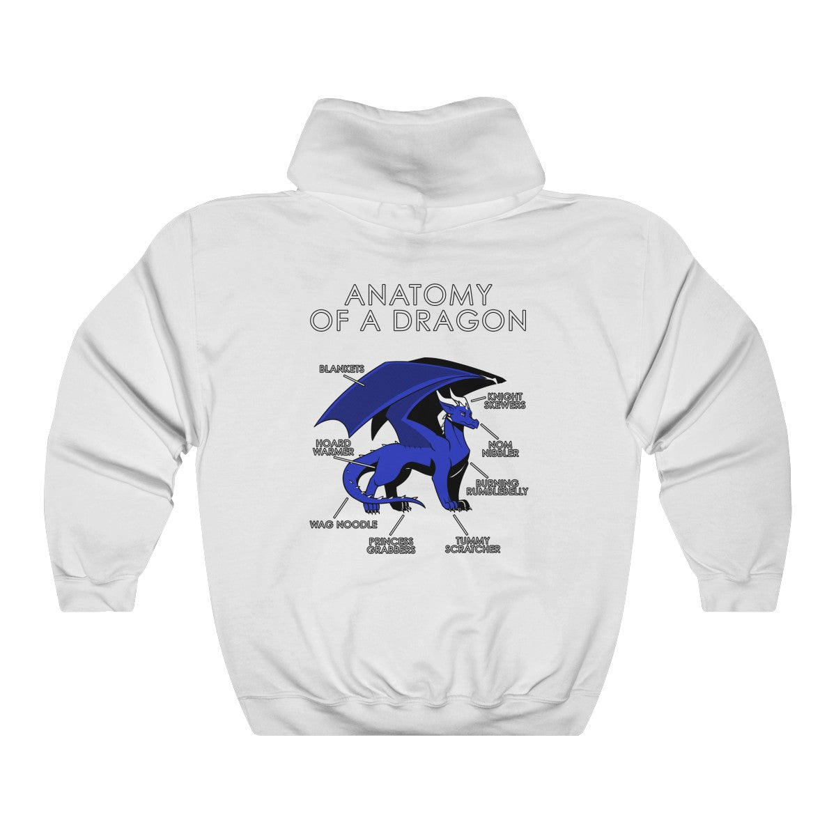 Dragon Blue - Hoodie Hoodie Artworktee White S 