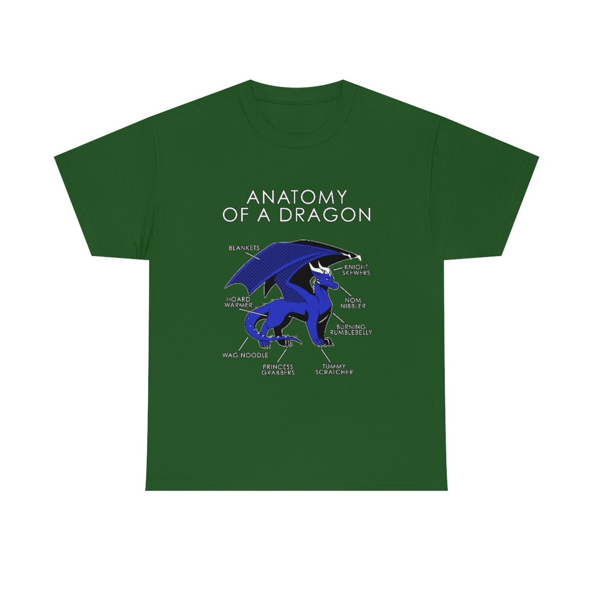 Dragon Blue - T-Shirt T-Shirt Artworktee Green S 