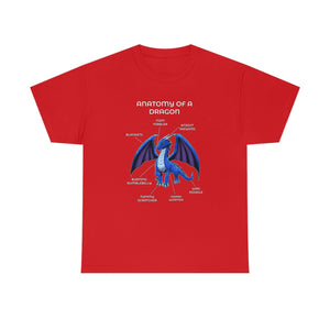 Dragon Blue - T-Shirt T-Shirt Artworktee Red S 