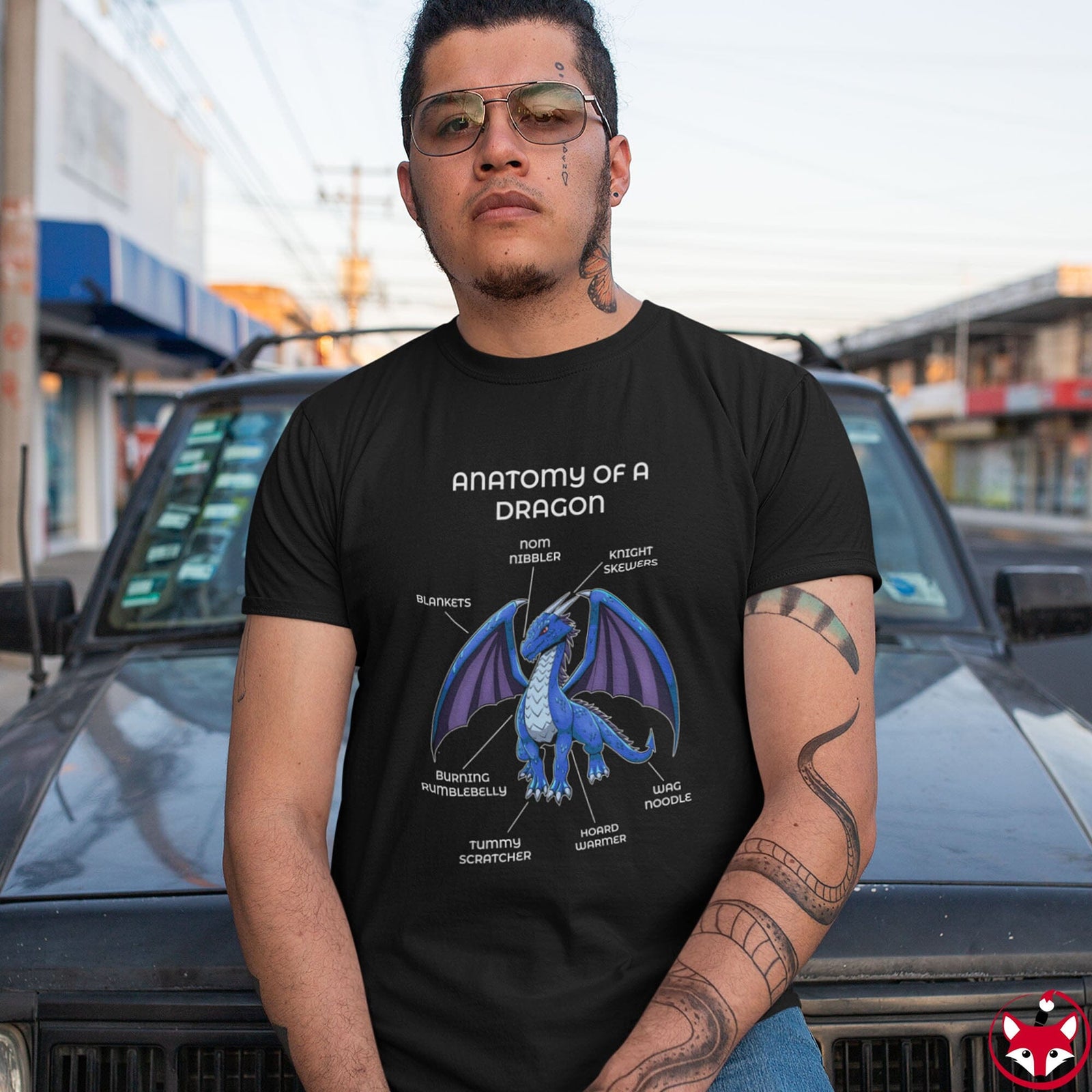 Dragon Blue - T-Shirt T-Shirt Artworktee 