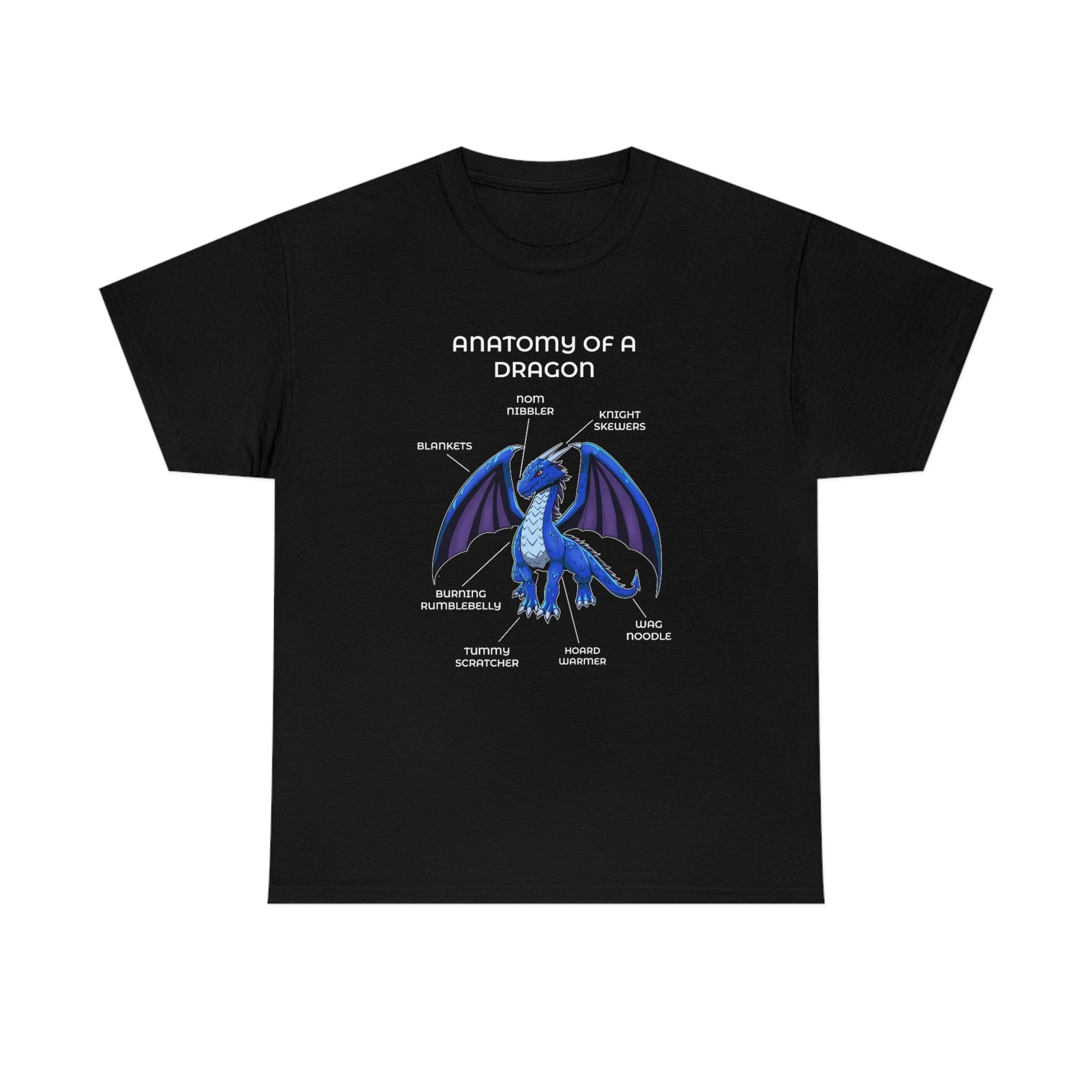 Dragon Blue - T-Shirt T-Shirt Artworktee Black S 