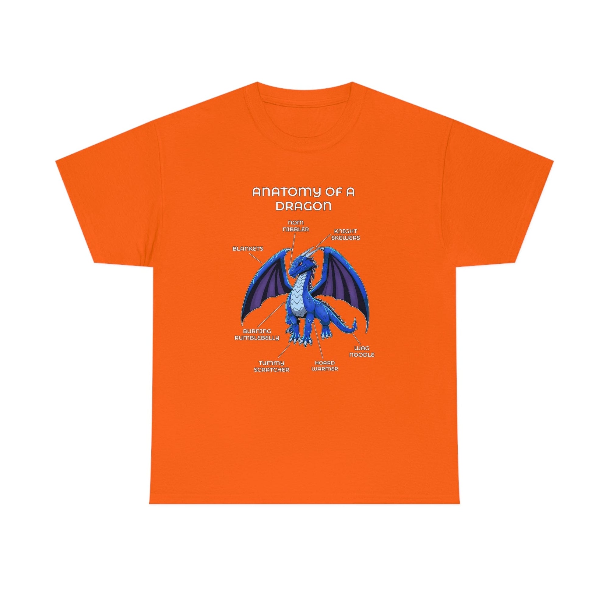 Dragon Blue - T-Shirt T-Shirt Artworktee Orange S 