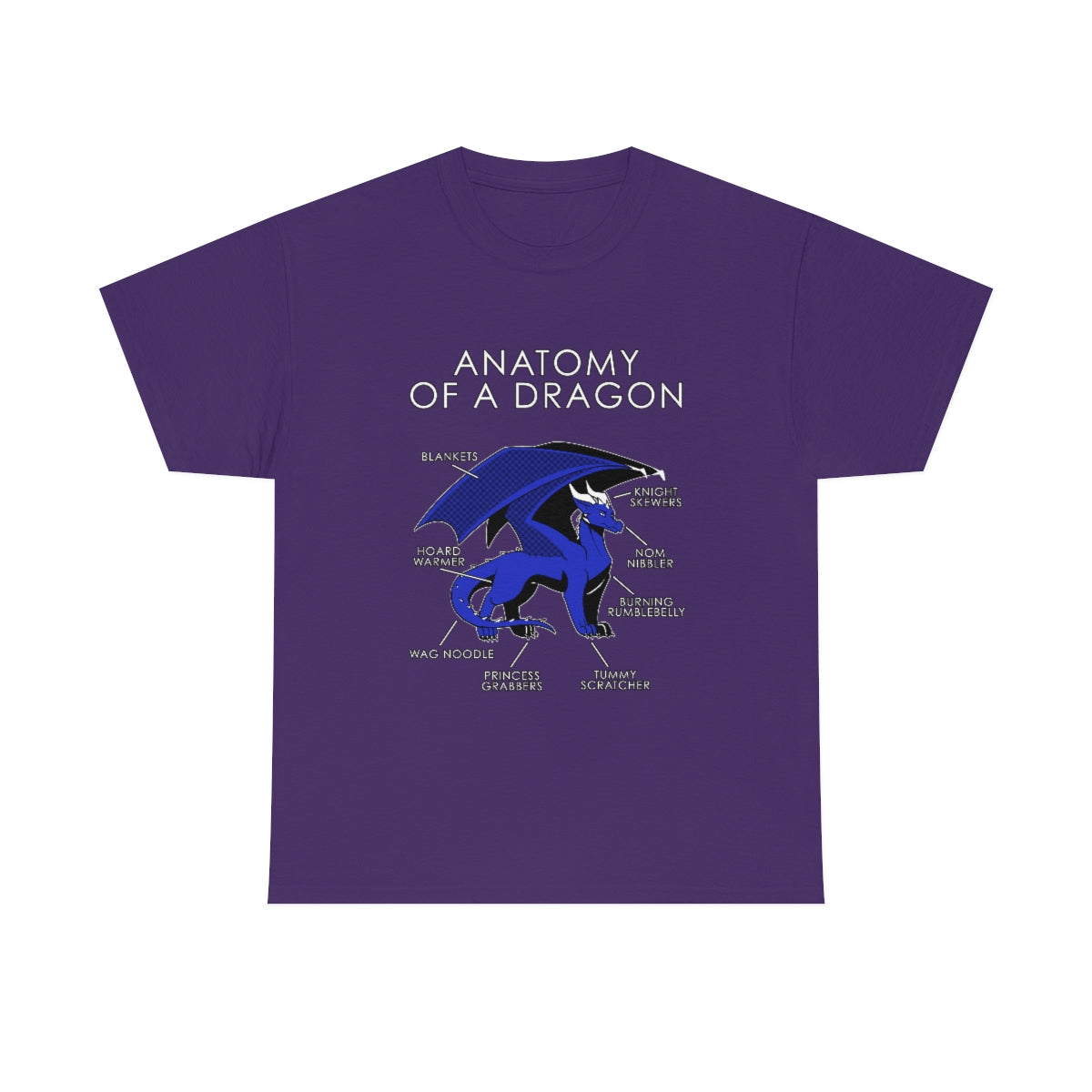 Dragon Blue - T-Shirt T-Shirt Artworktee Purple S 