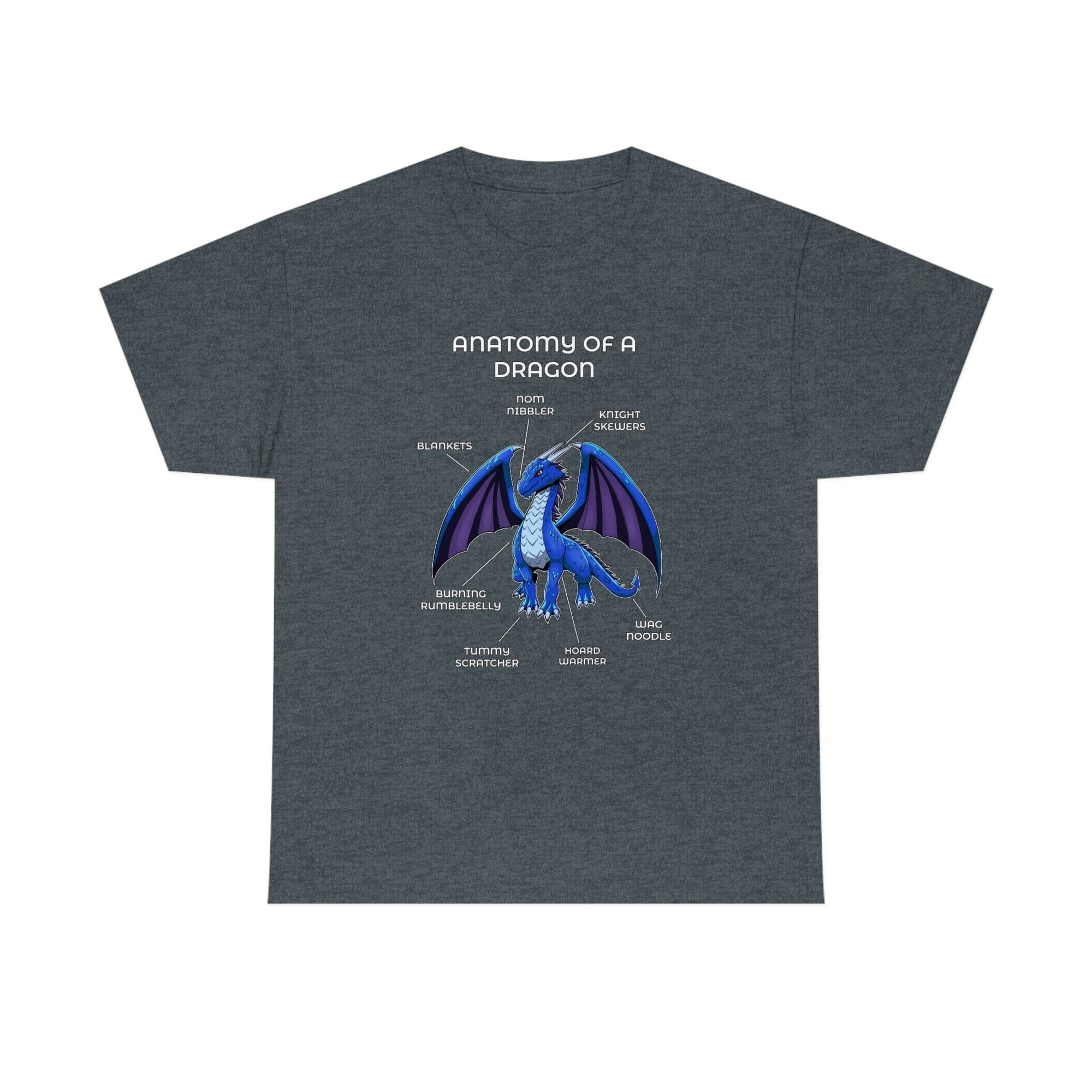 Dragon Blue - T-Shirt T-Shirt Artworktee Dark Heather S 
