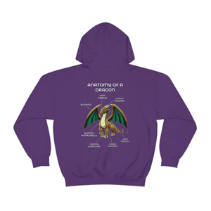 Dragon Brown - Hoodie Hoodie Artworktee Purple S 