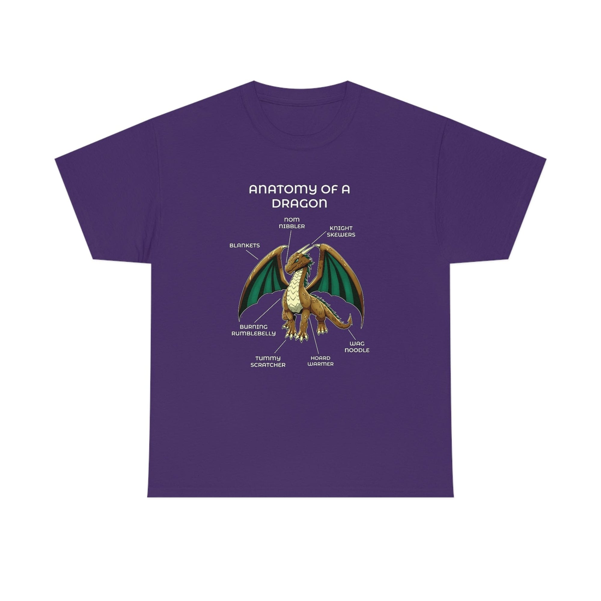 Dragon Brown - T-Shirt T-Shirt Artworktee Purple S 
