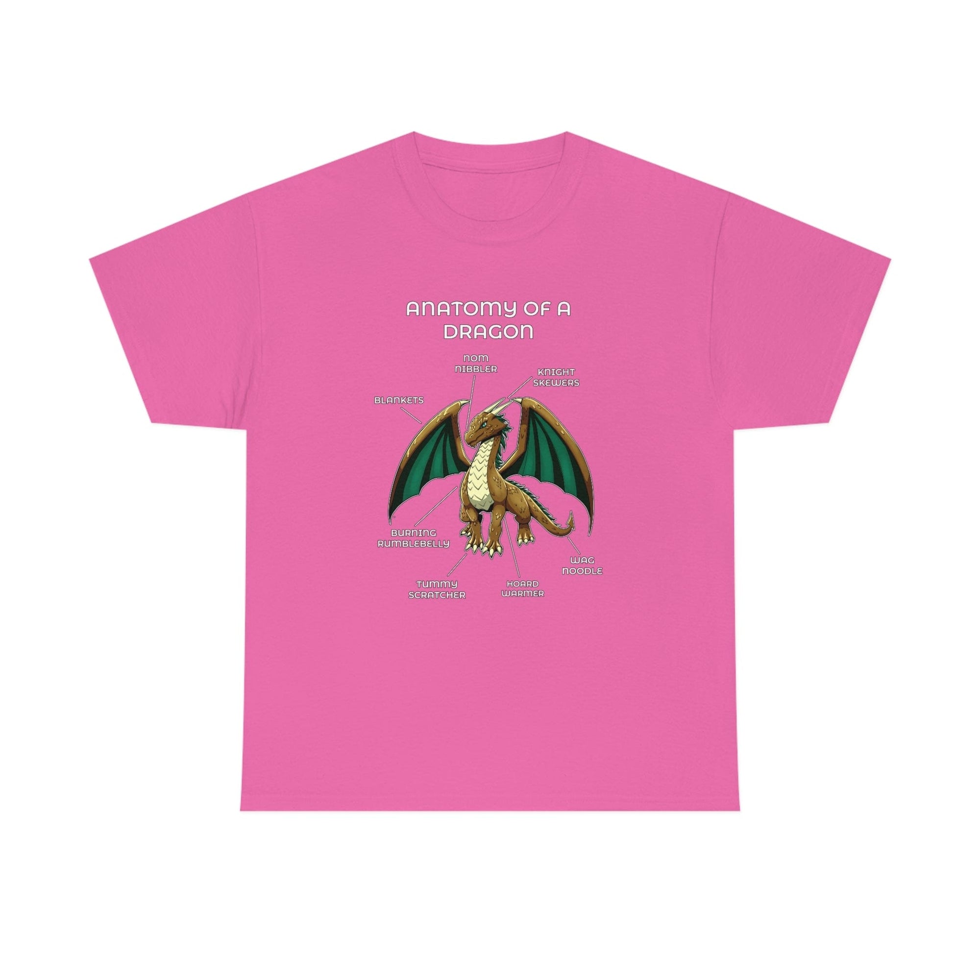 Dragon Brown - T-Shirt T-Shirt Artworktee Pink S 