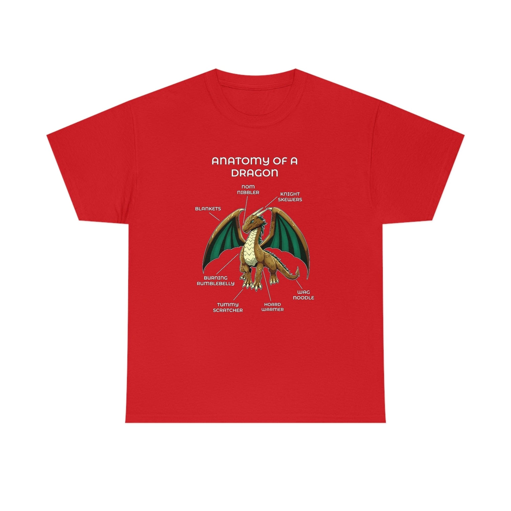 Dragon Brown - T-Shirt T-Shirt Artworktee Red S 