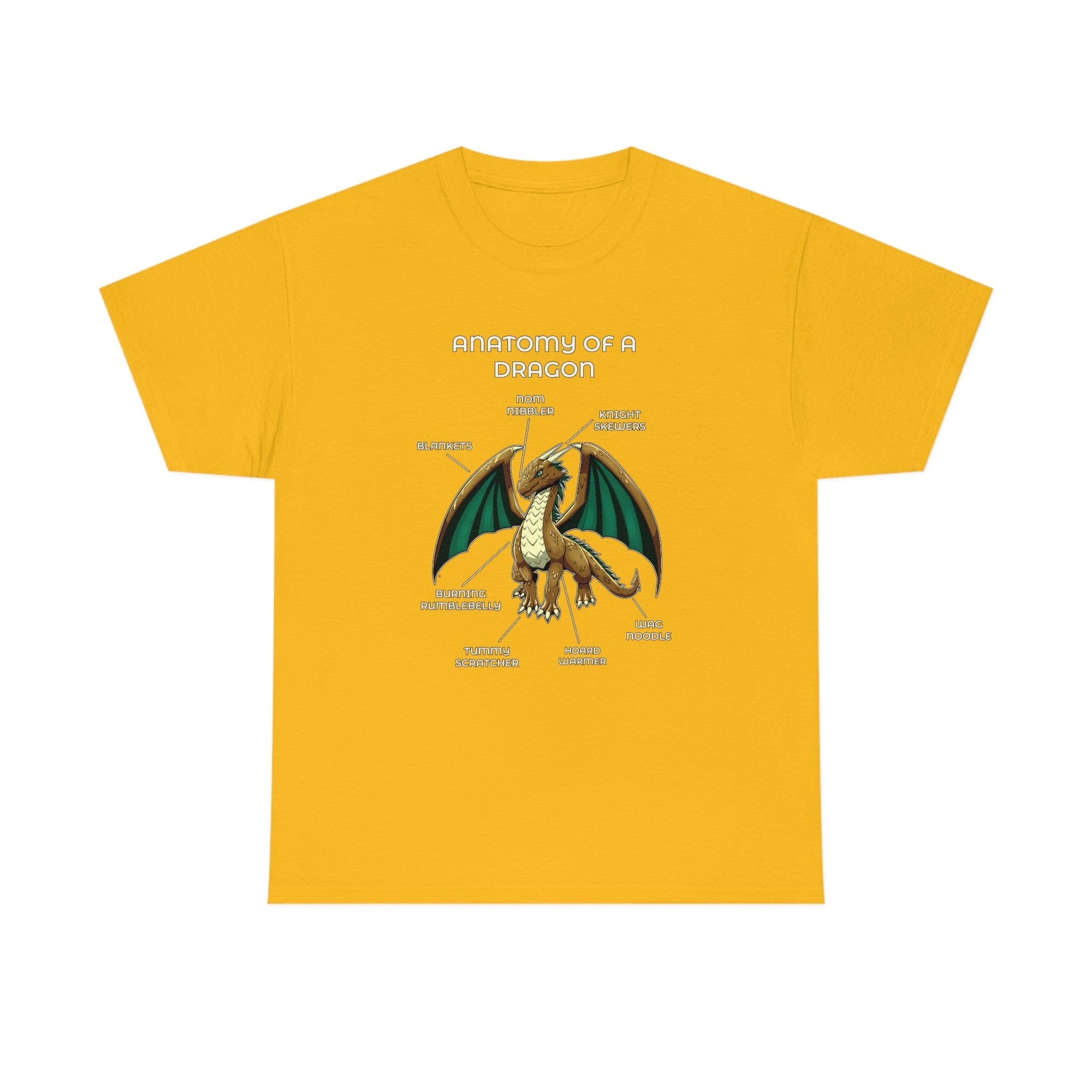 Dragon Brown - T-Shirt T-Shirt Artworktee Gold S 