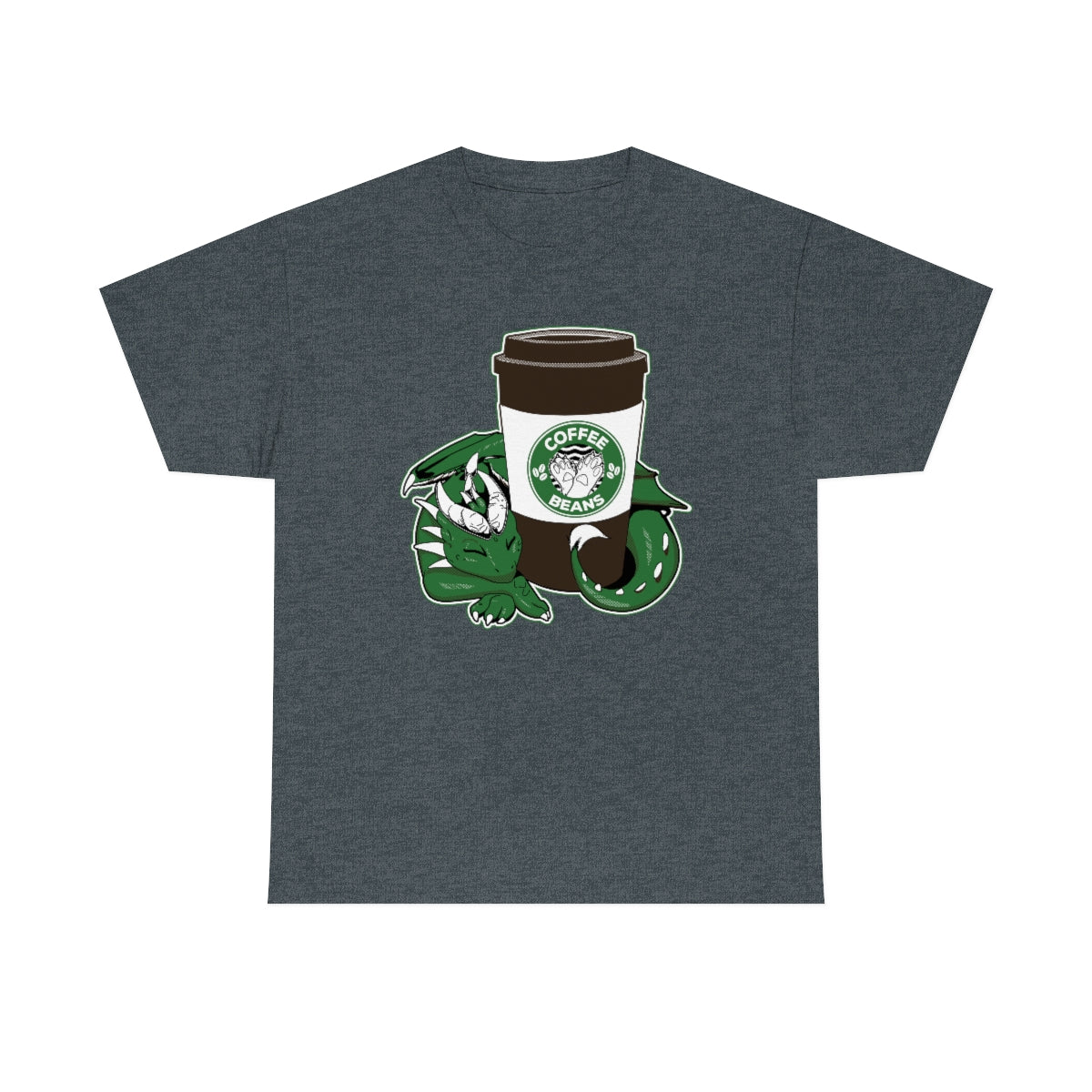 Dragon Coffee - T-Shirt T-Shirt Artworktee Dark Heather S 