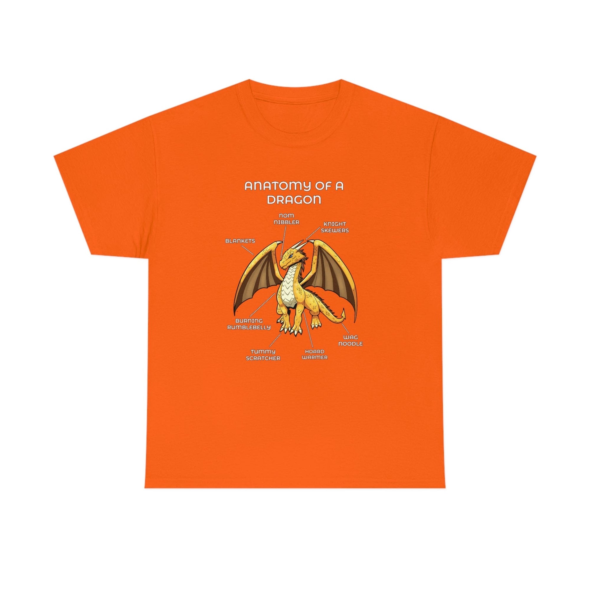 Dragon Gold - T-Shirt T-Shirt Artworktee Orange S 
