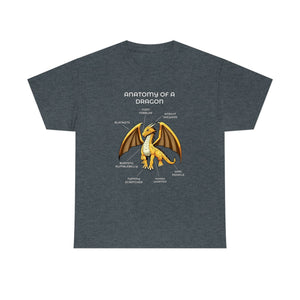 Dragon Gold - T-Shirt T-Shirt Artworktee Dark Heather S 