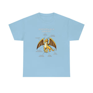 Dragon Gold - T-Shirt T-Shirt Artworktee Light Blue S 
