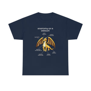 Dragon Gold - T-Shirt T-Shirt Artworktee Navy Blue S 