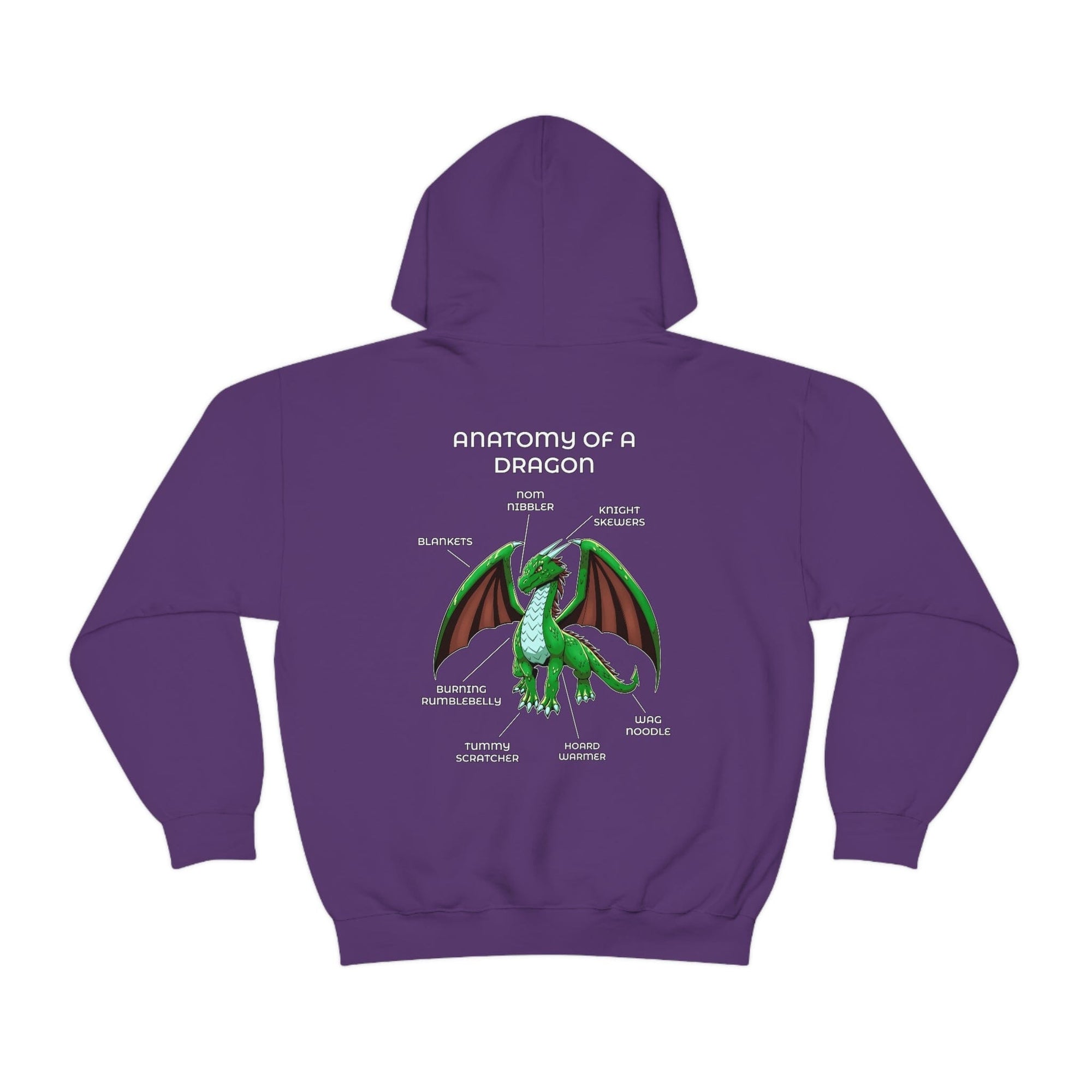 Dragon Green - Hoodie Hoodie Artworktee Purple S 