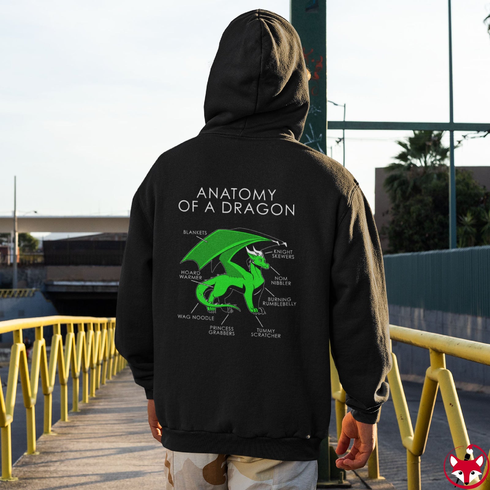 Dragon Green - Hoodie Hoodie Artworktee 