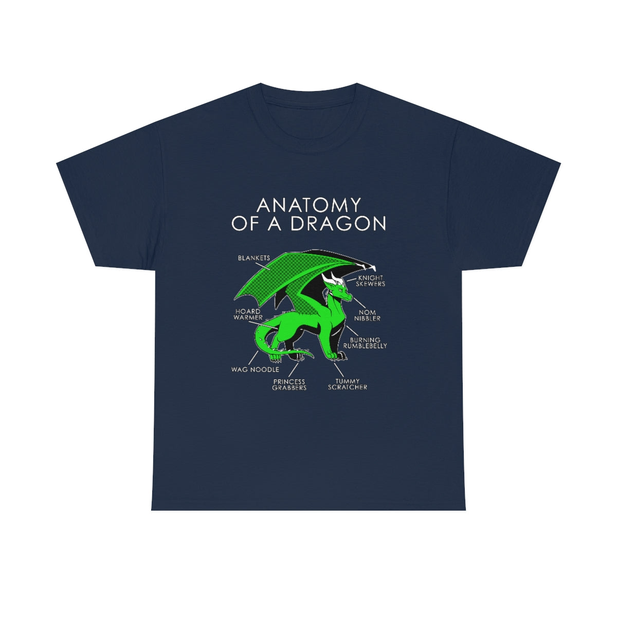 Dragon Green - T-Shirt T-Shirt Artworktee Navy Blue S 