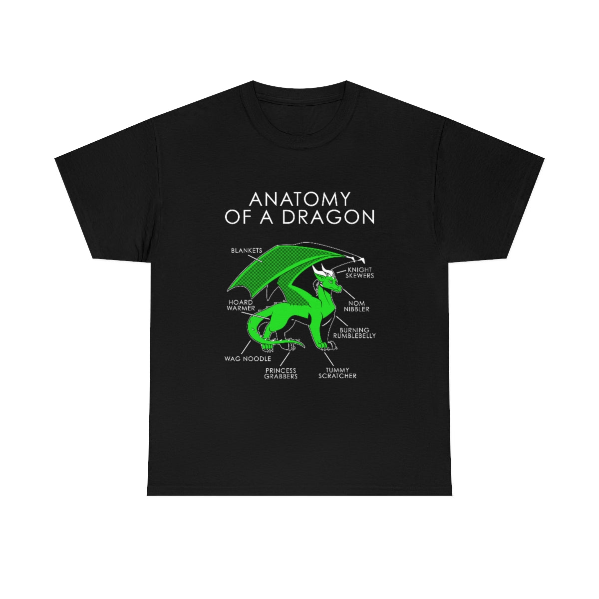Dragon Green - T-Shirt T-Shirt Artworktee Black S 