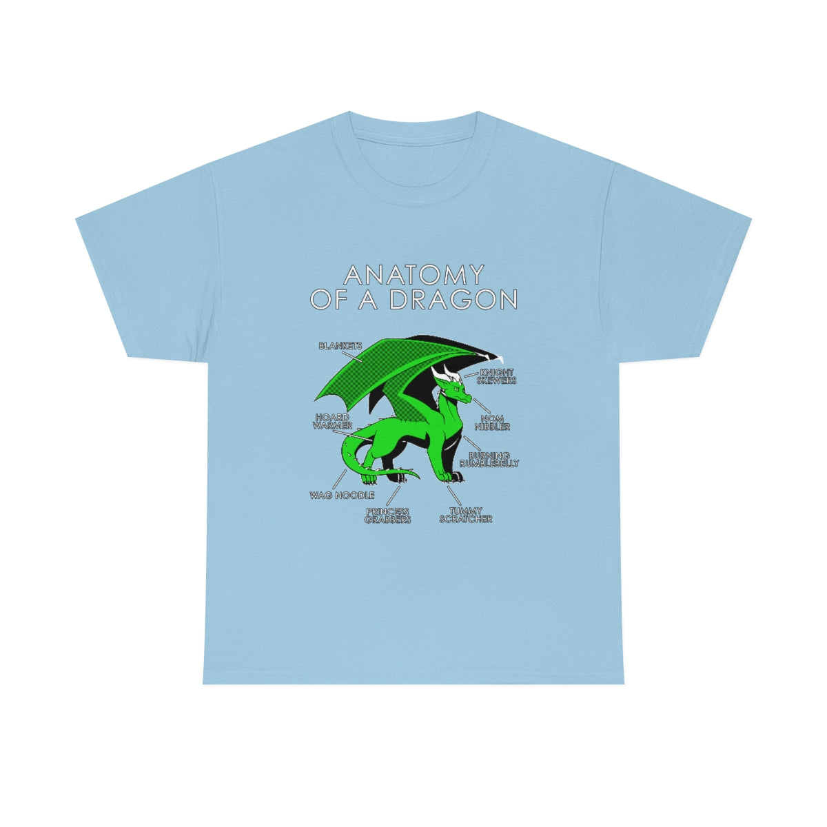 Dragon Green - T-Shirt T-Shirt Artworktee Light Blue S 
