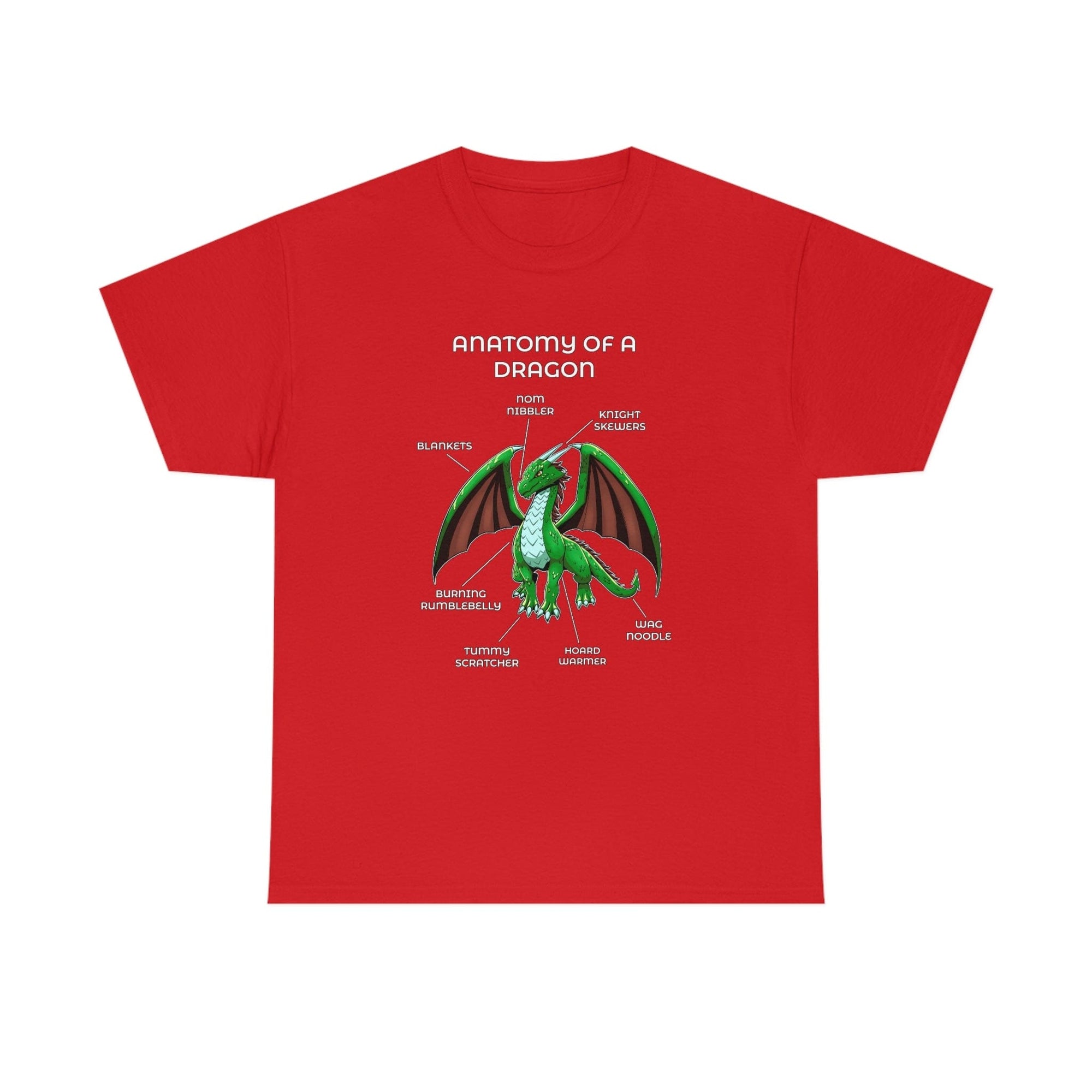 Dragon Green - T-Shirt T-Shirt Artworktee Red S 