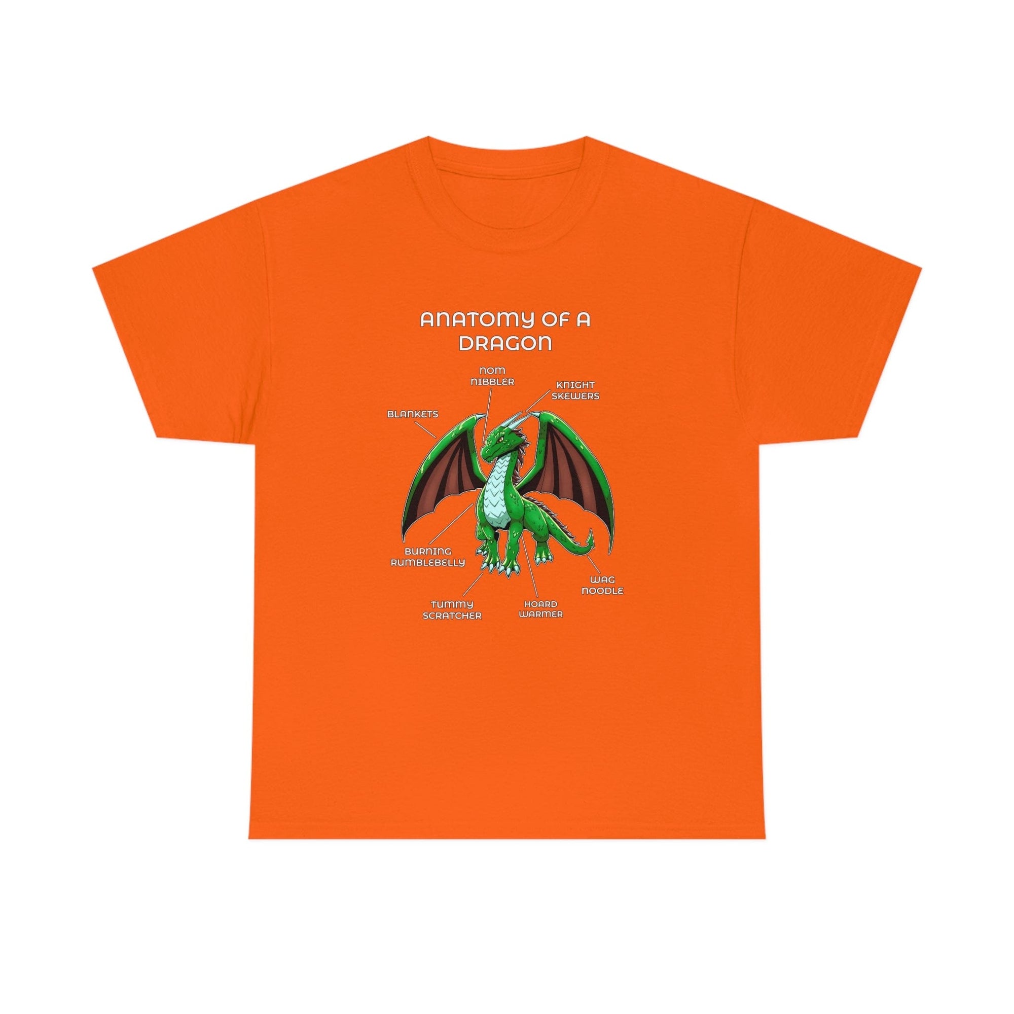 Dragon Green - T-Shirt T-Shirt Artworktee Orange S 