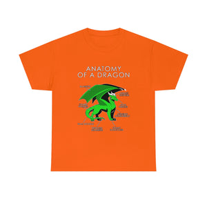 Dragon Green - T-Shirt T-Shirt Artworktee Orange S 