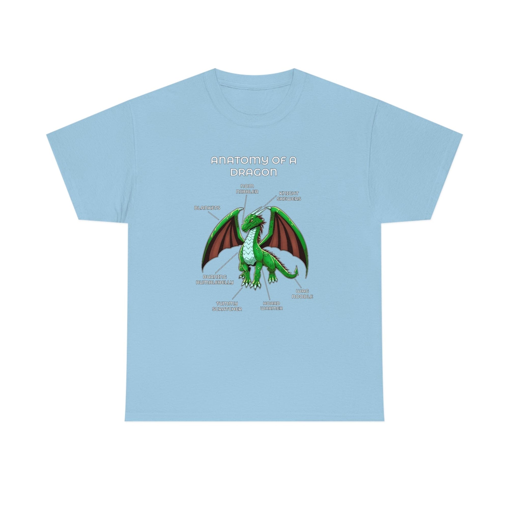 Dragon Green - T-Shirt T-Shirt Artworktee Light Blue S 