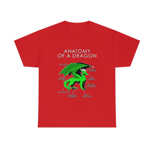 Dragon Green - T-Shirt T-Shirt Artworktee Red S 