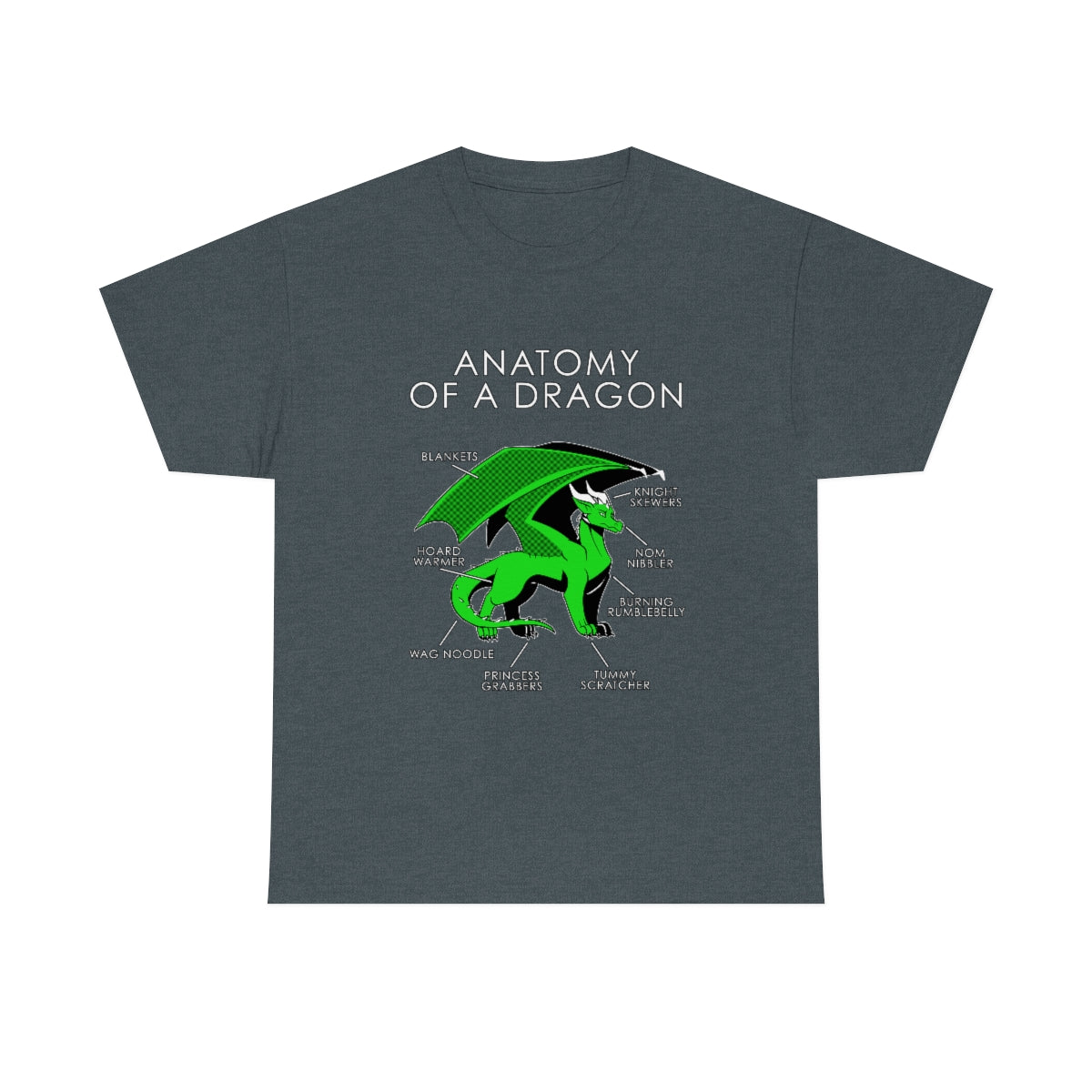 Dragon Green - T-Shirt T-Shirt Artworktee Dark Heather S 