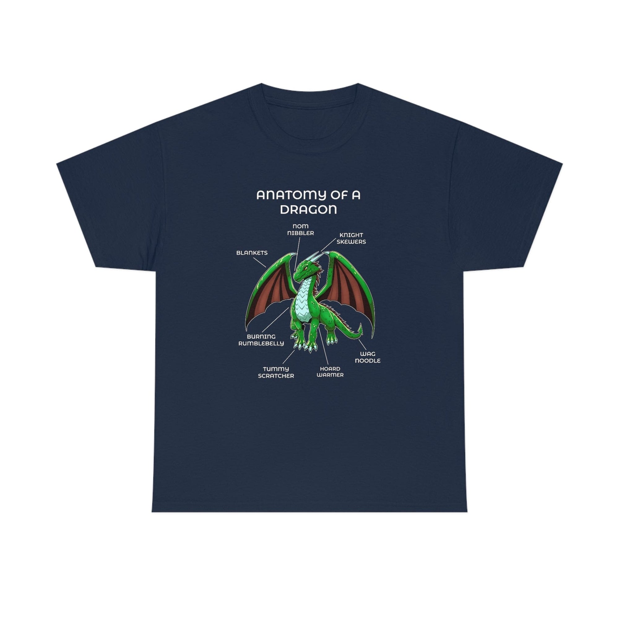 Dragon Green - T-Shirt T-Shirt Artworktee Navy Blue S 