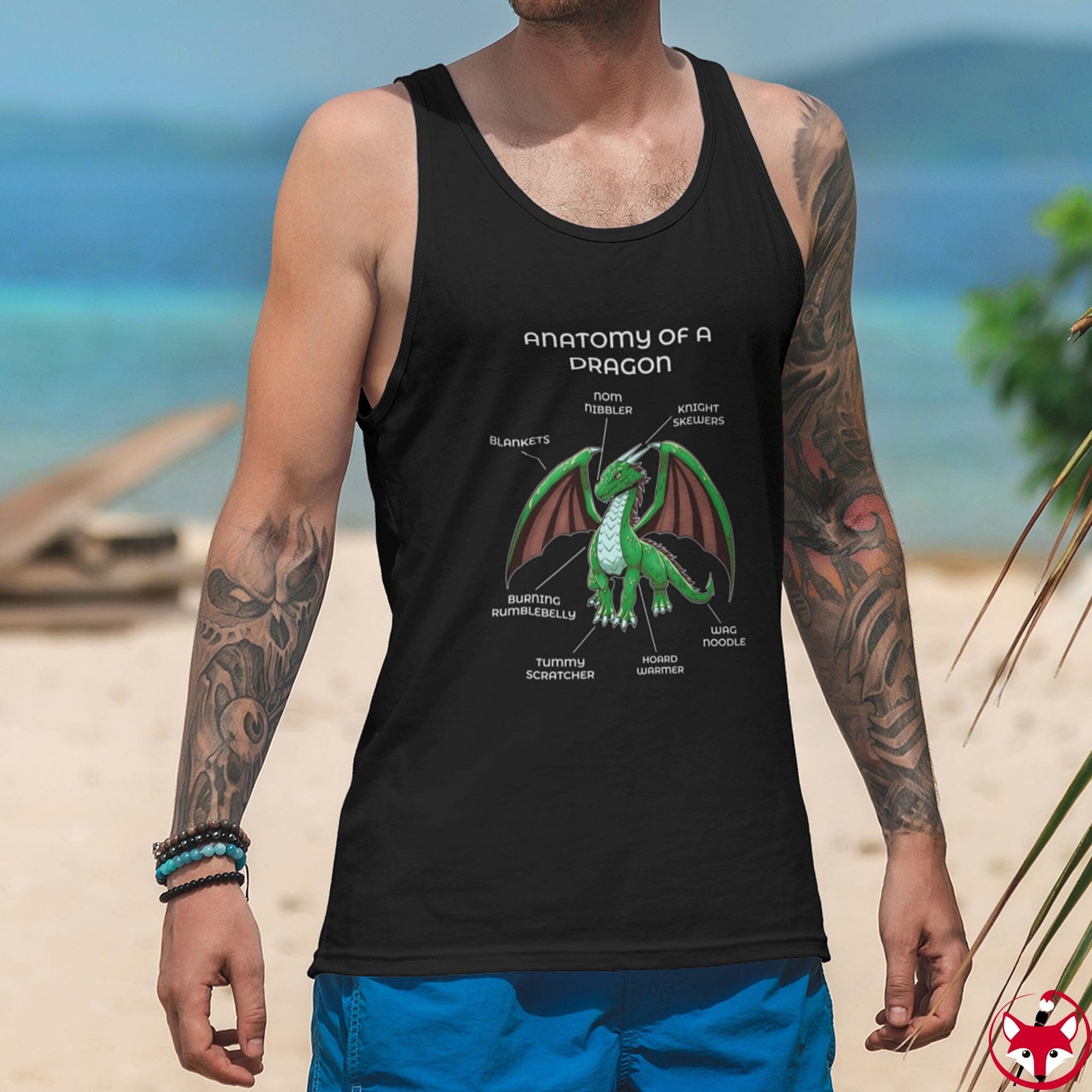 Dragon Green - Tank Top Tank Top Artworktee 
