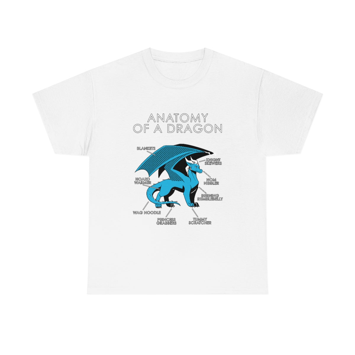 Dragon Light Blue - T-Shirt T-Shirt Artworktee White S 